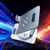 The multi-functional metal desktop support stand is suitable for various mobile phones. It is a simple and portable silver stand support Specification image
